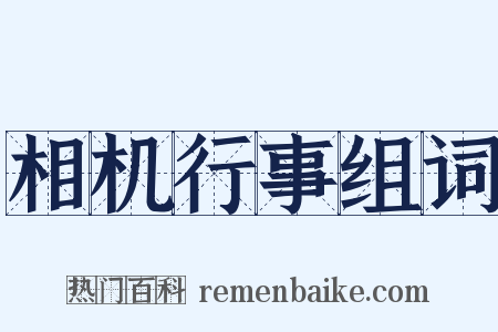 相机行事组词是什么意思的图片